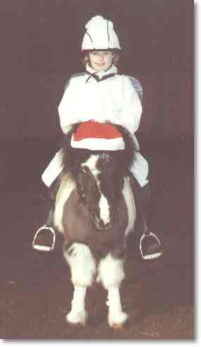 Shetty beim Weihnachtsreiten